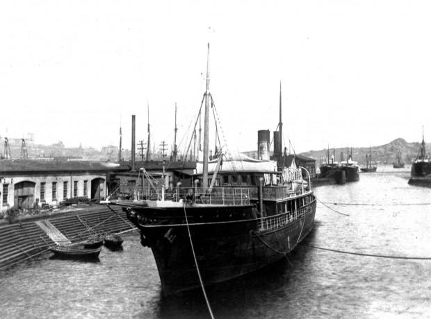 Picture of the SS Ethie, a ship, in port